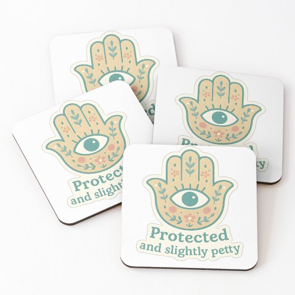 Item preview, Hamsa Kawaii - Protected and Slightly Petty Spiritual Humor Protection designed and sold by MildlyCosmic.