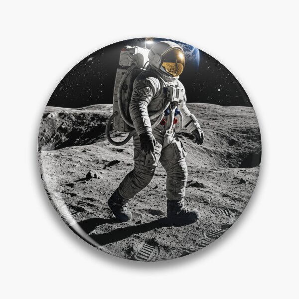 Item preview, Astronaut Walking on the Moon Sticker designed and sold by Smoimi.