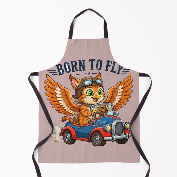 Item preview, Born to Fly Winged Cat Driving Vintage Car | Cute Aviator Kitty Retro Cartoon Sticker & T-Shirt designed and sold by HOUSE OF TIST.