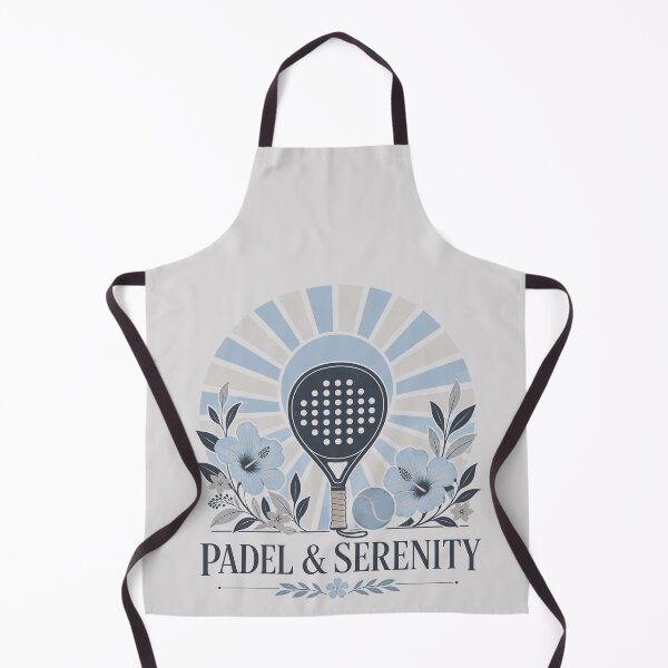 Item preview, Padel & Serenity - Sky Blue Grey Floral Racket - Womens Padel Gift designed and sold by BelievingCreates.