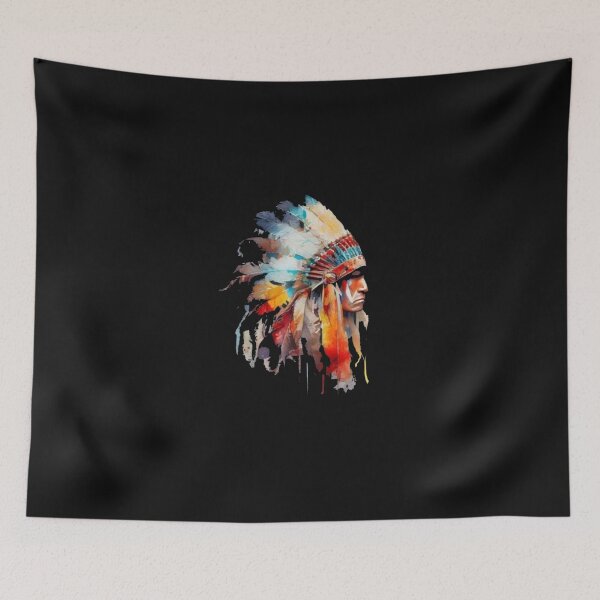 Item preview, Watercolor Native American Chief Headdress - Indigenous Pride  designed and sold by Gbriel3.