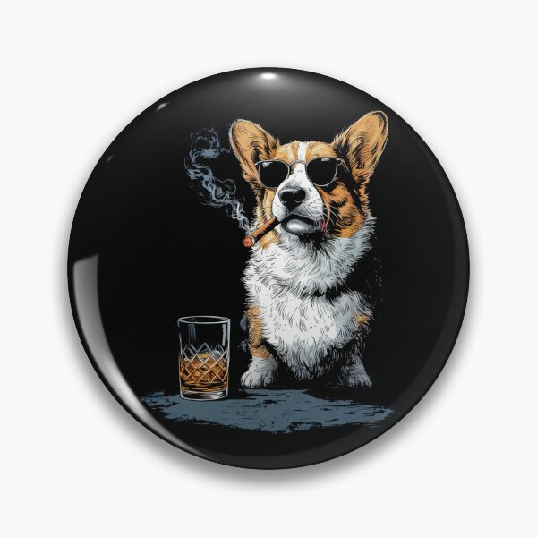 Item preview, Corgi Smoking Cigarette Funny Dog Meme designed and sold by Hedoraxe.