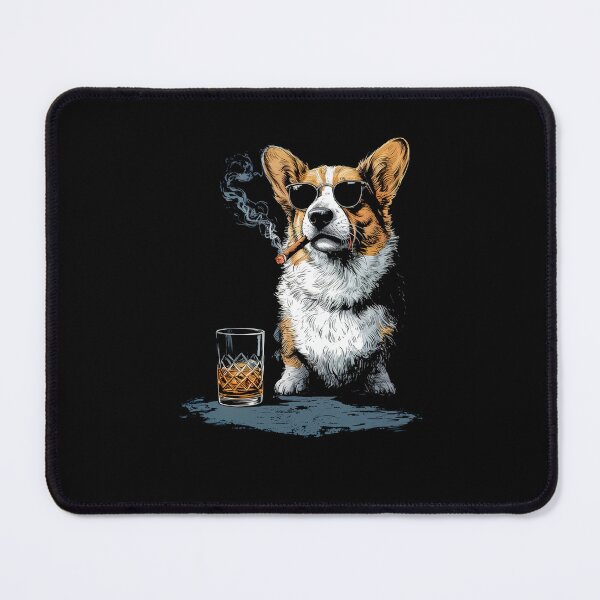 Item preview, Corgi Smoking Cigarette Funny Dog Meme designed and sold by Hedoraxe.