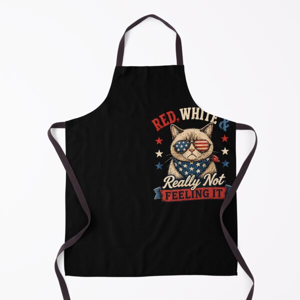 Item preview, Red White & Really Not Feeling It Cat designed and sold by Marblaes00.