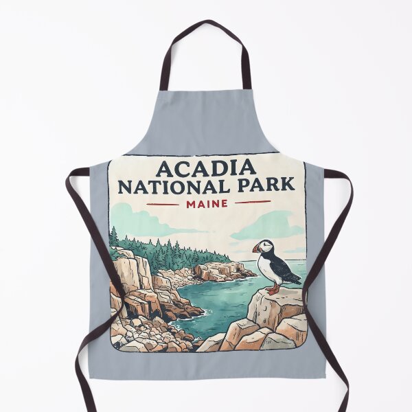 Item preview, Acadia National Park Maine Cute Puffin Landscape designed and sold by HowToCanadian.
