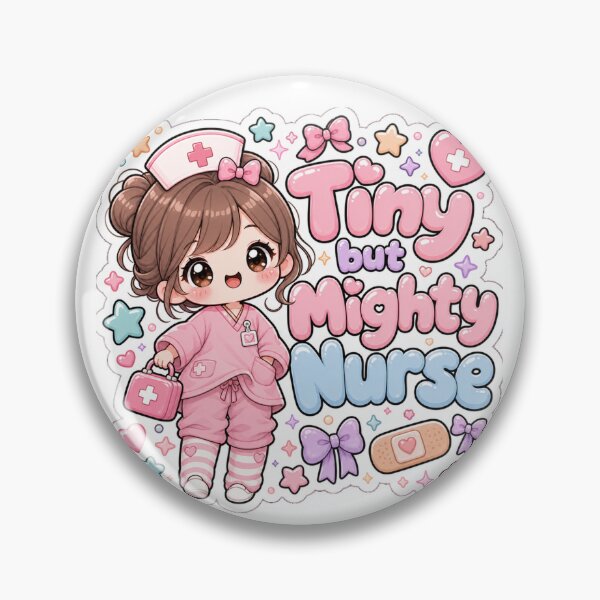 Item preview, Tiny but Mighty Nurse Kawaii Chibi Cute Nurse Life  designed and sold by TheHappyCatStudio.