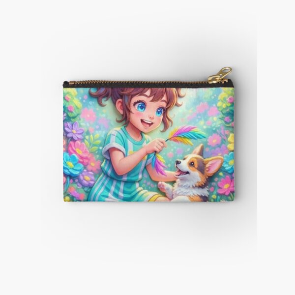 Item preview, A little girl and a cute dog. designed and sold by PP&RAINBOW SHOP.