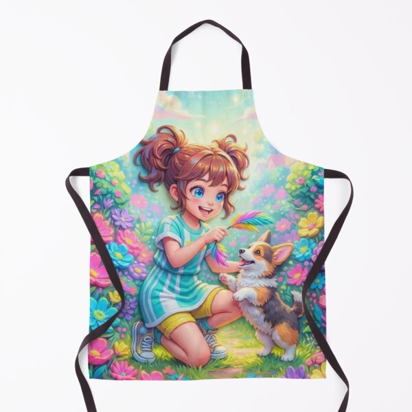 Item preview, A little girl and a cute dog. designed and sold by PP&RAINBOW SHOP.