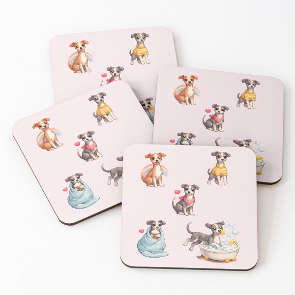 Item preview, Cute Italian Greyhound Puppy Watercolor Sticker Collection designed and sold by blankTeeShirt.
