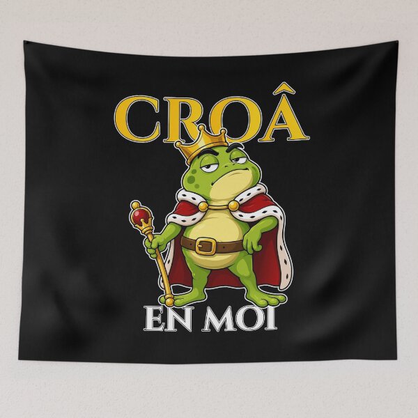 Item preview, Croâ En Moi French Slang Frog King Mascot designed and sold by Karma Design.