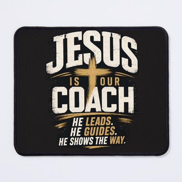 Item preview, Jesus Is Our Coach – He Leads, He Guides, He Shows the Way Inspirational Christian Apparel designed and sold by KINGDOM GOLD STUDIO.
