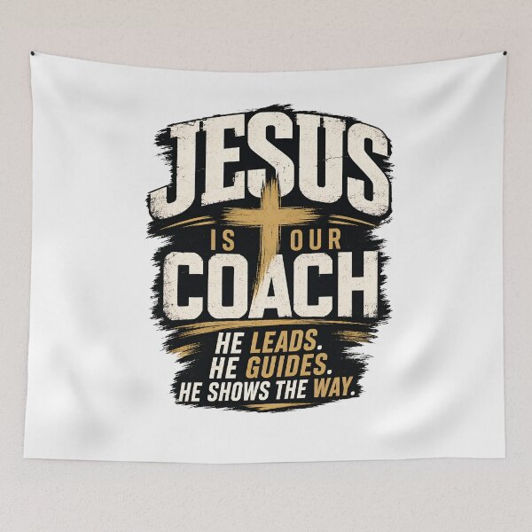 Item preview,  Jesus Is Our Coach – He Leads, He Guides, He Shows the Way Inspirational Christian Apparel designed and sold by KINGDOM GOLD STUDIO.