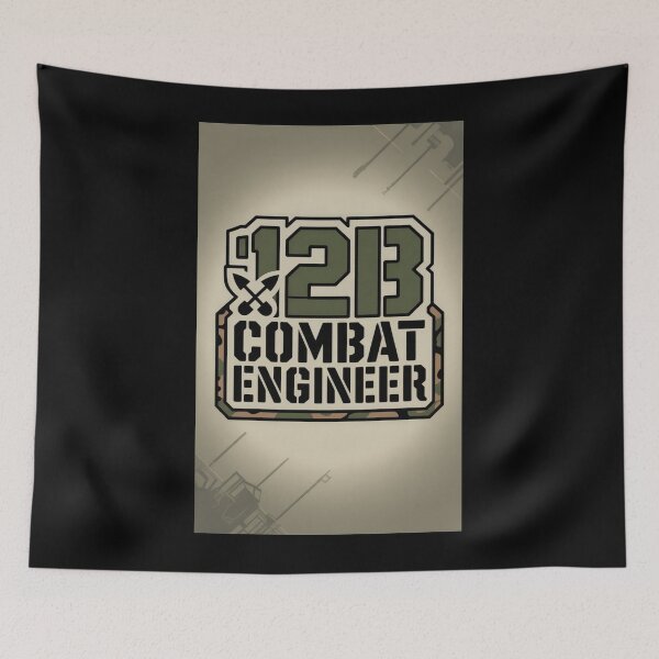 Item preview, 12B Combat Engineer — U.S. Army MOS Patch Graphic with Camouflage Military Shovel Emblem designed and sold by GFamilyC.