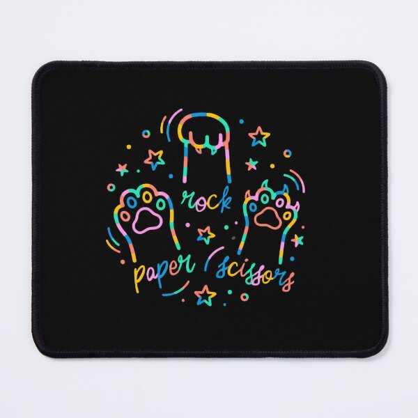 Item preview, Rock Paper Scissors Cat Paws Colorful Neon Art designed and sold by SiarheiYur.