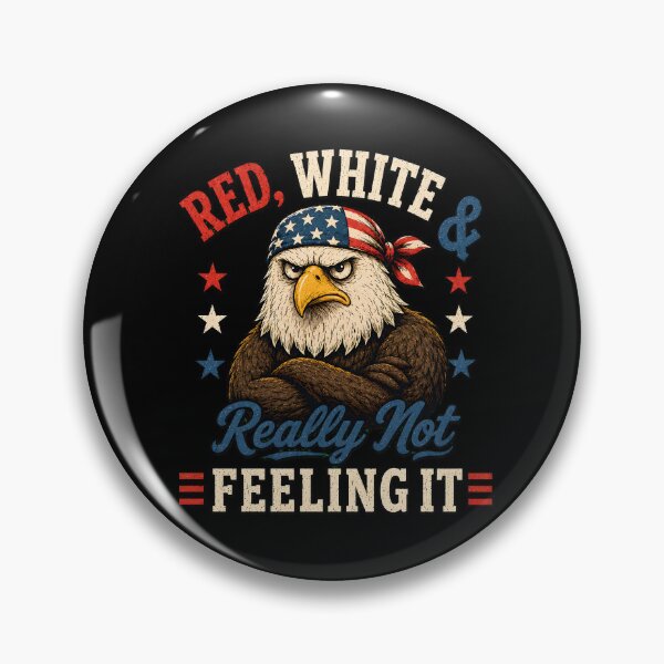 Item preview, Red White & Really Not Feeling It Retro designed and sold by Marblaes00.