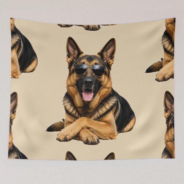 Item preview, Cool German Shepherd Portrait Design Art designed and sold by BagFactoryUK.