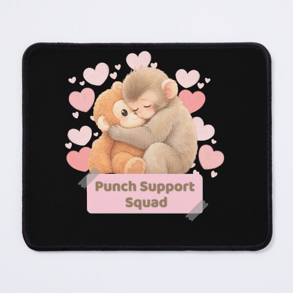 Item preview, Punch Support Squad Baby Punch monkey cute monkey kawaii designed and sold by Neurospicy Trolls.