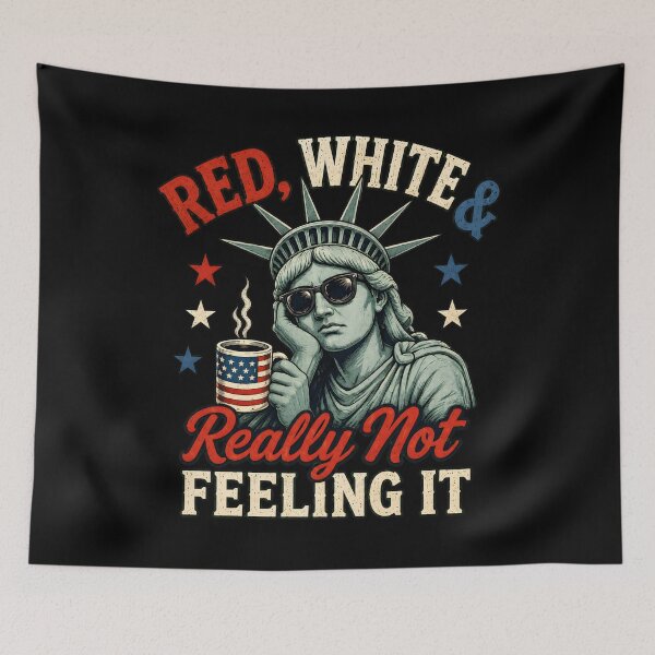 Item preview, Red White & Really Not Feeling It Vintage designed and sold by Marblaes00.