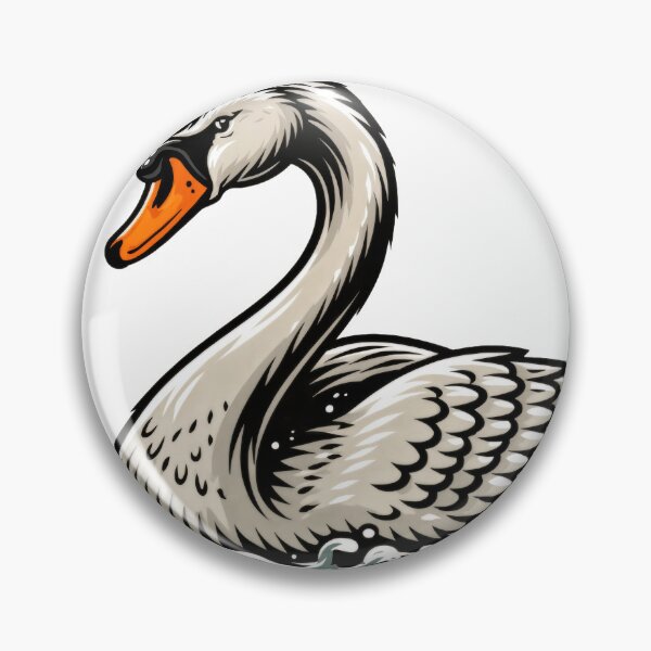 Item preview, Sticker - Decal - Elegant Swan on Still Waters designed and sold by ForeverPrintsOK.