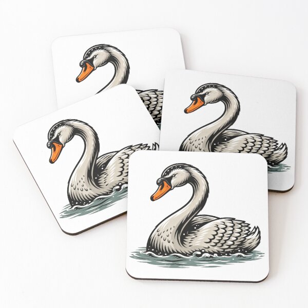 Item preview, Sticker - Decal - Elegant Swan on Still Waters designed and sold by ForeverPrintsOK.