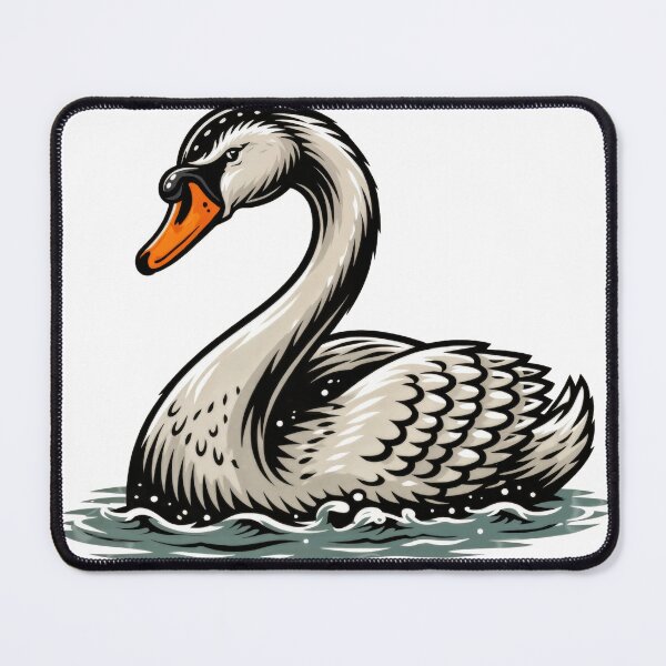 Item preview, Sticker - Decal - Elegant Swan on Still Waters designed and sold by ForeverPrintsOK.