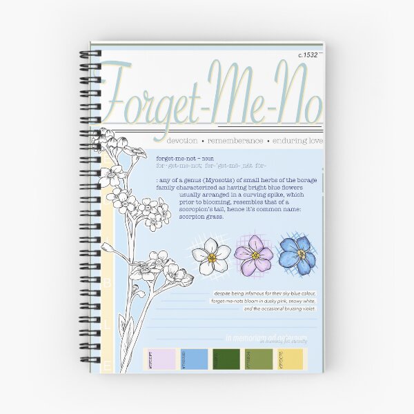 Item preview, Forget-Me-Not Print // Pretty Blue Flower Poster designed and sold by InkTheSoup.