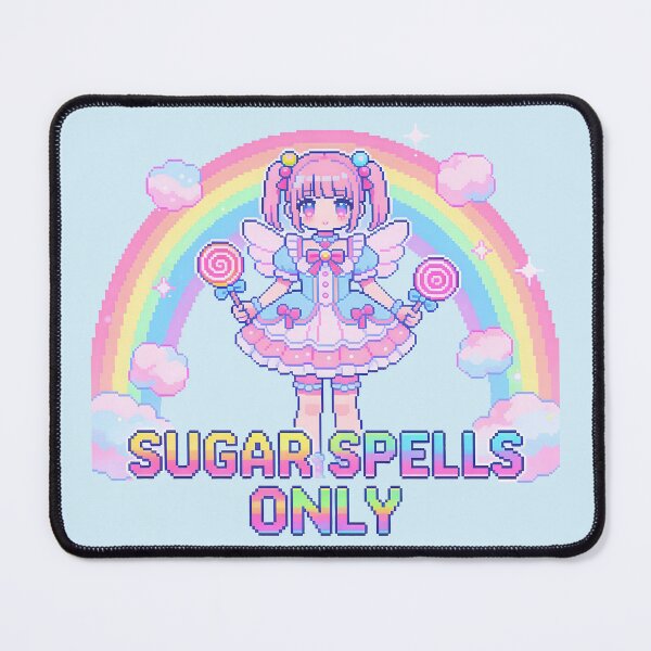 Item preview, "Sugar Spells Only" - Cute Pixel Art Magical Girl (Pastel Rainbow) designed and sold by PotionPixelArt.