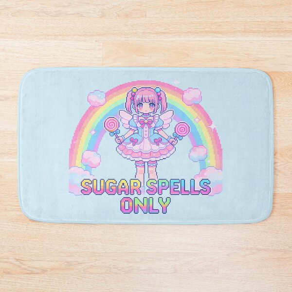 Item preview, "Sugar Spells Only" - Cute Pixel Art Magical Girl (Pastel Rainbow) designed and sold by PotionPixelArt.