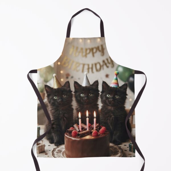 Item preview, Cozy Black Kitten Birthday Celebration – Festive Cat Decor designed and sold by Fatomfatom.