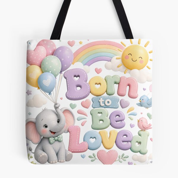 Item preview, Born to Be Loved | Cute Positive Affirmation Typography T-Shirt designed and sold by rushaib.