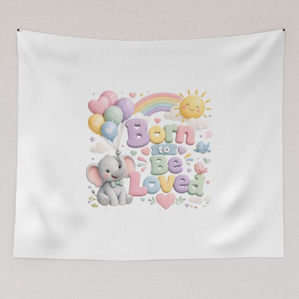 Item preview, Born to Be Loved | Cute Positive Affirmation Typography T-Shirt designed and sold by rushaib.