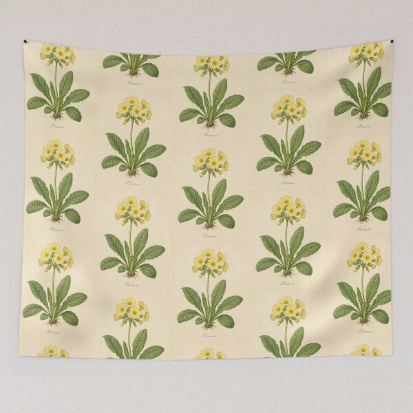 Item preview, Vintage Yellow Primrose Botanical Illustration designed and sold by NuvoraNest.