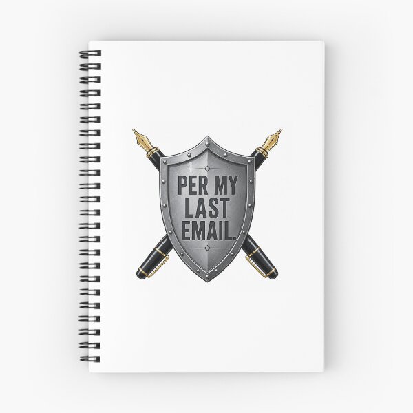 Item preview, Per My Last Email Funny Single Sticker - Sarcastic Corporate Knight Office Decal designed and sold by SlapHappyArt.