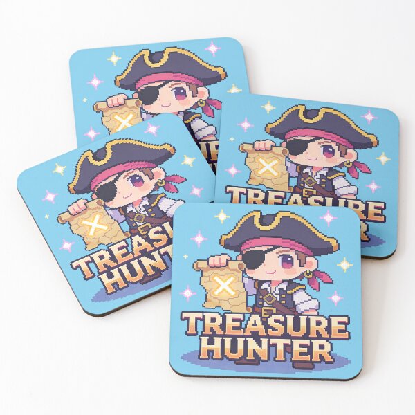 Item preview, Cute Pirate Treasure Hunter Pixel Art (Chibi Adventure) designed and sold by PotionPixelArt.