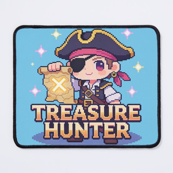Item preview, Cute Pirate Treasure Hunter Pixel Art (Chibi Adventure) designed and sold by PotionPixelArt.