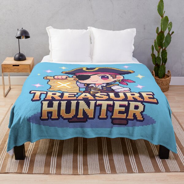 Item preview, Cute Pirate Treasure Hunter Pixel Art (Chibi Adventure) designed and sold by PotionPixelArt.