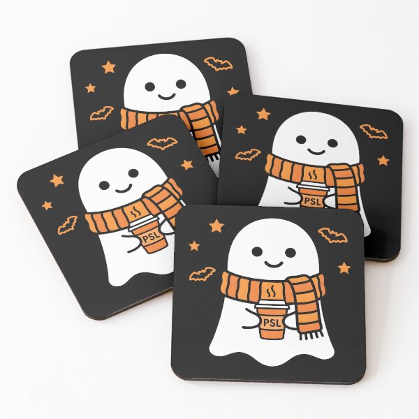 Item preview, Cute Ghost Drinking Pumpkin Spice Latte Halloween  designed and sold by fawzimorsy.