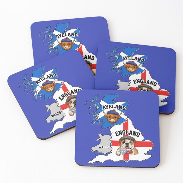 Item preview, Funny England Scotland Map Split Design – ENGLAND vs AYELAND UK Flag Joke designed and sold by Ink & Highlands.