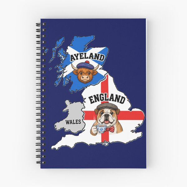Item preview, Funny England Scotland Map Split Design – ENGLAND vs AYELAND UK Flag Joke designed and sold by Ink & Highlands.