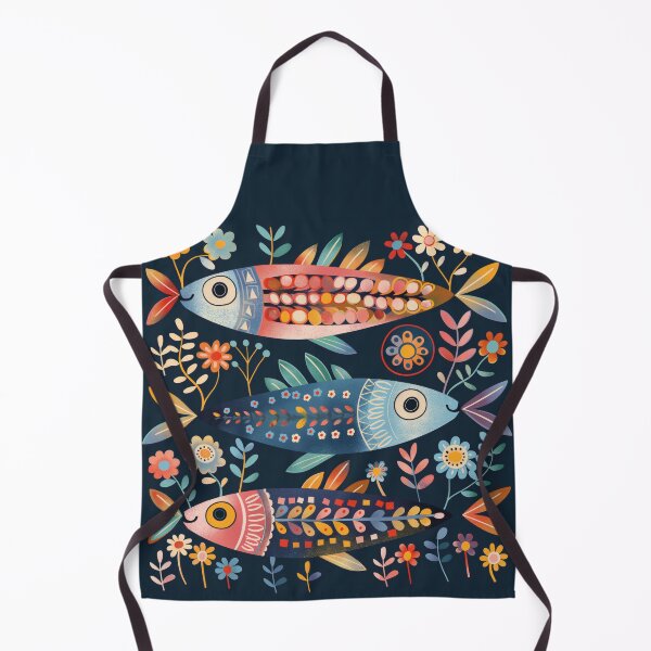 Item preview, Scandinavian Folk Art, Floral Sardines designed and sold by xiao xuans.