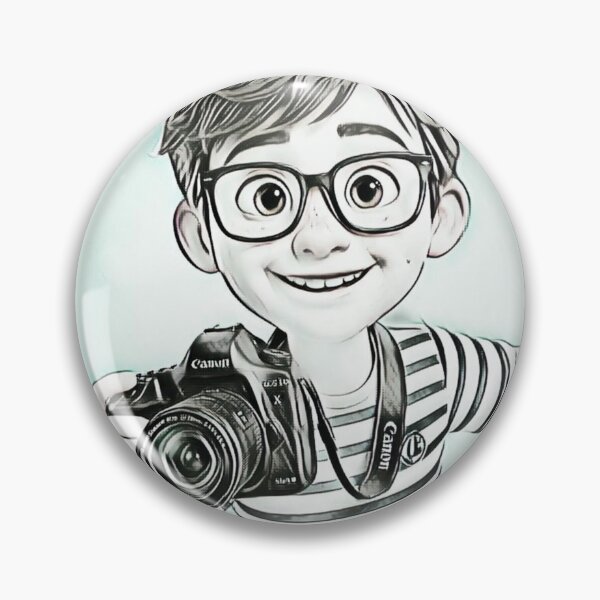 Item preview, Cute Cartoon Boy Photographer DSLR Camera Torn Paper Graphic designed and sold by Dream Weave Studio.