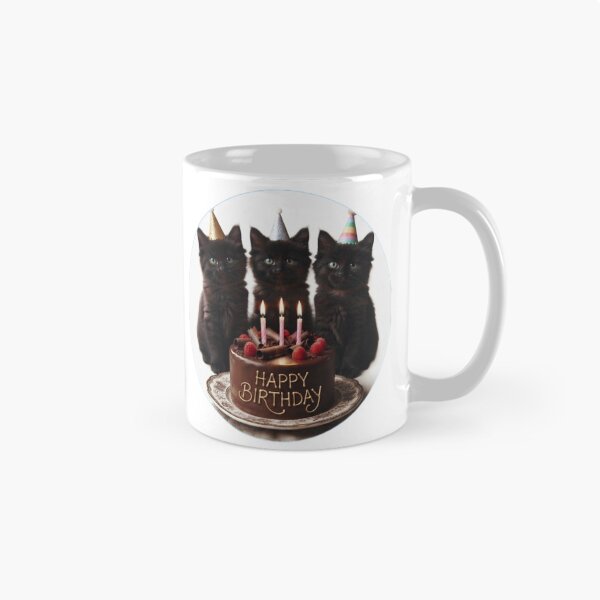 Item preview, Three Black Kittens Birthday Party – Cute Cat Sticker designed and sold by Fatomfatom.