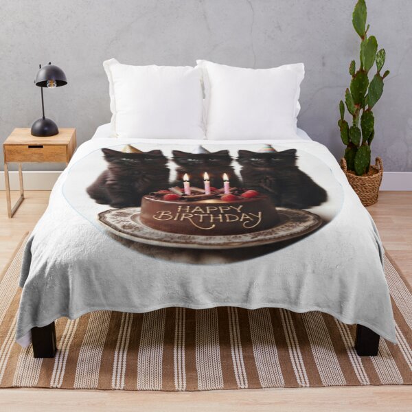 Item preview, Three Black Kittens Birthday Party – Cute Cat Sticker designed and sold by Fatomfatom.