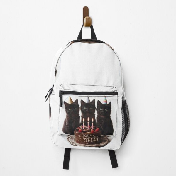 Item preview, Three Black Kittens Birthday Party – Cute Cat Sticker designed and sold by Fatomfatom.