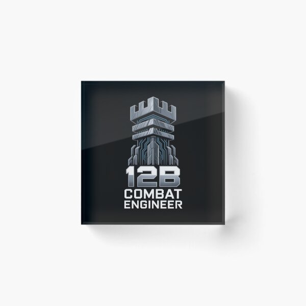 Item preview, 12B Combat Engineer — U.S. Army MOS Castle Emblem Military Engineering Design designed and sold by GFamilyC.