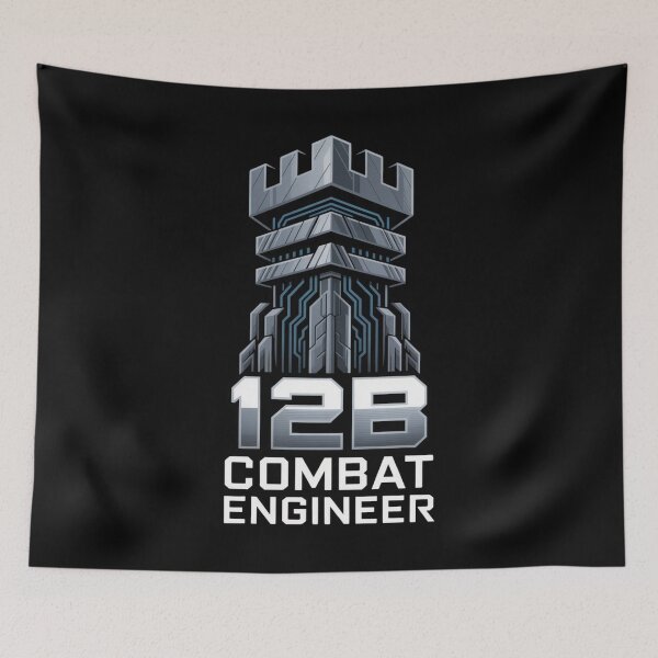 Item preview, 12B Combat Engineer — U.S. Army MOS Castle Emblem Military Engineering Design designed and sold by GFamilyC.