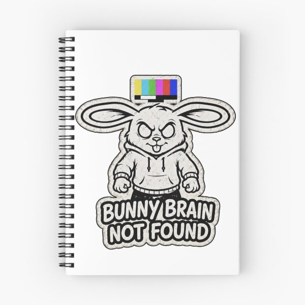 Item preview, Bunny Brain Not Found – Funny Error Bunny Sticker, T-Shirt & Hoodie designed and sold by bunnymode.