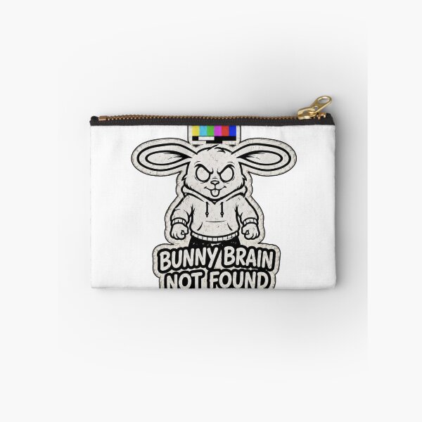 Item preview, Bunny Brain Not Found – Funny Error Bunny Sticker, T-Shirt & Hoodie designed and sold by bunnymode.