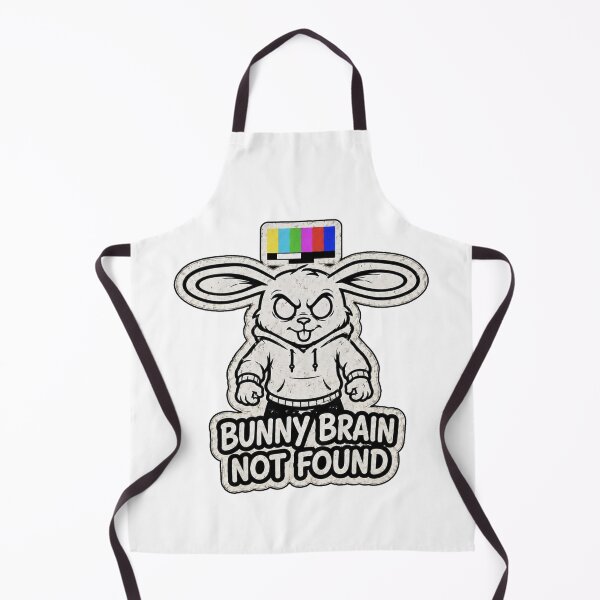 Item preview, Bunny Brain Not Found – Funny Error Bunny Sticker, T-Shirt & Hoodie designed and sold by bunnymode.