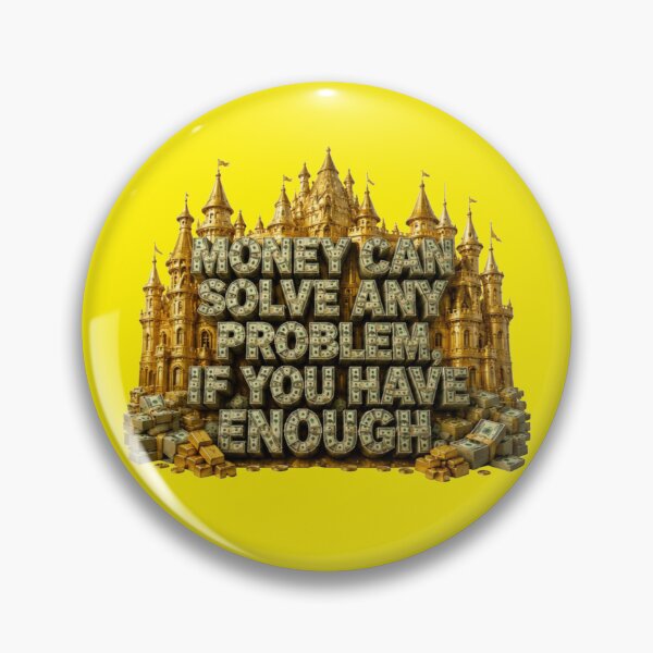 Item preview, Money Can Solve Any Problem Quote - Luxury Golden Castle Sticker designed and sold by Scro-Ciob-Shop.